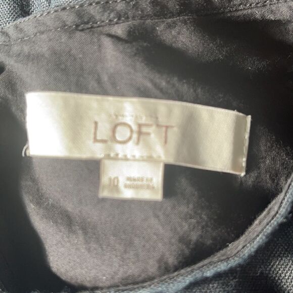 Ann Taylor Loft Black Linen Dress‎ - Picture 3 of 4